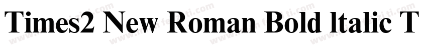 Times2 New Roman Bold ltalic Turkce字体转换